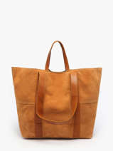 Schoudertas Jasmin Leder Pieces Bruin jasmin 17160092